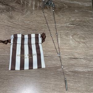 Henri Bendel Hematite Uptown Y Necklace